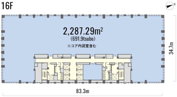 丸の内トラストタワーN館 基準階フロア