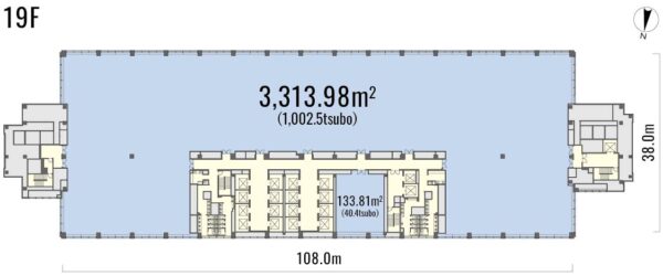 東京汐留ビルディング 基礎階平面図